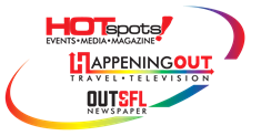 HOTspots! Magazine, Happening Out Television, and OutSFL Newspaper logos